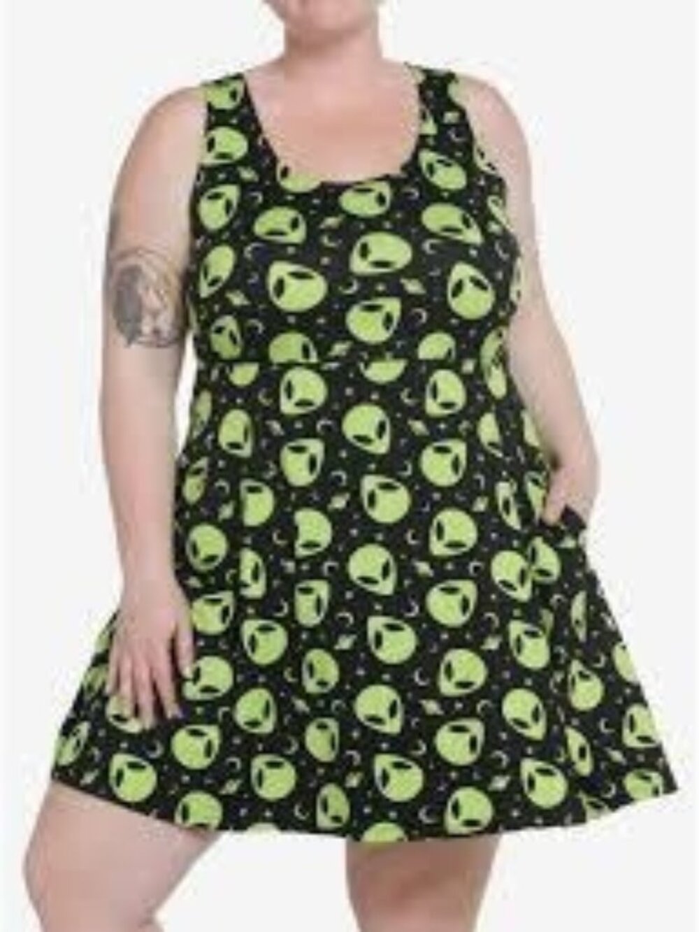 NWT Social Collision Alien Skater Dress - 2X